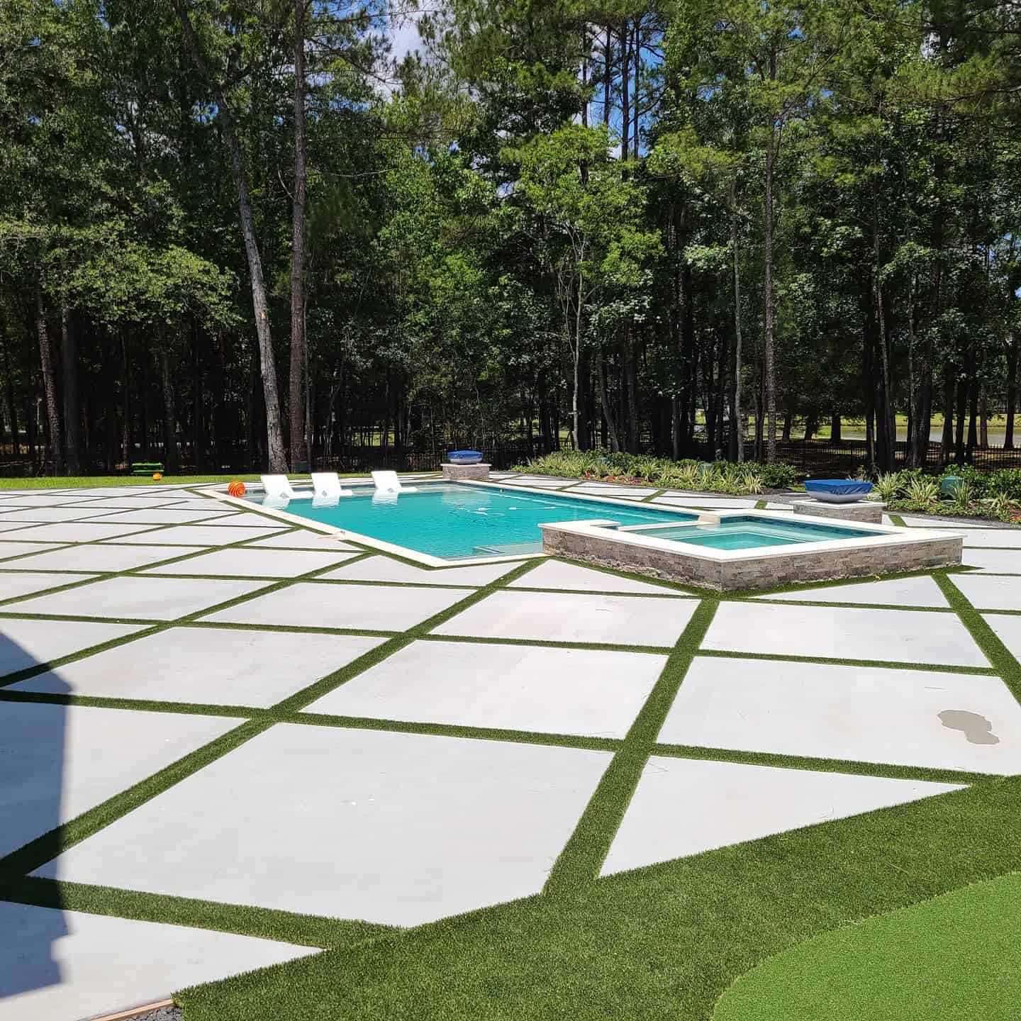 landscaping services completed for Houston, Texas residence