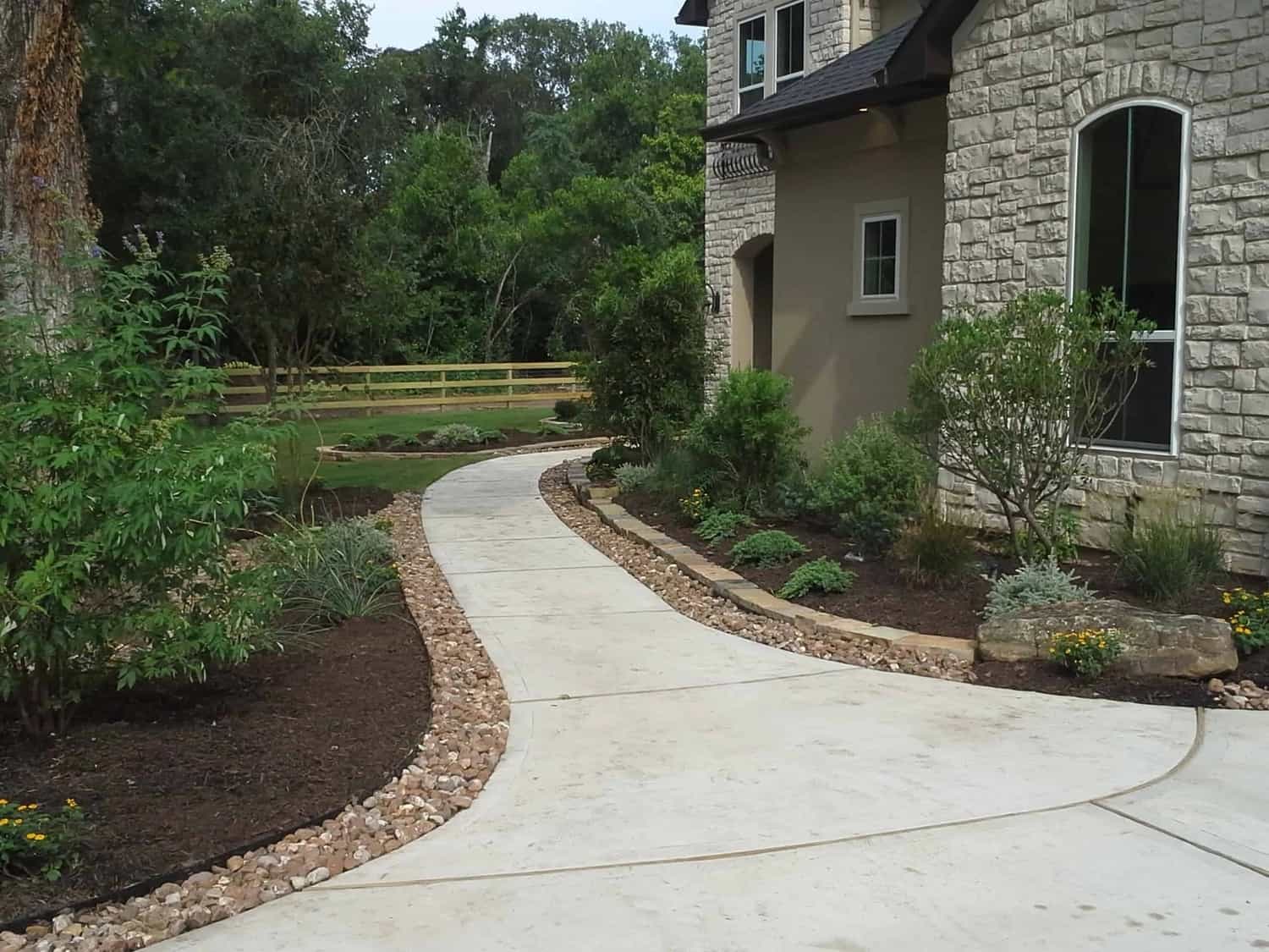 landscaping work done in Houston, Texas residence
